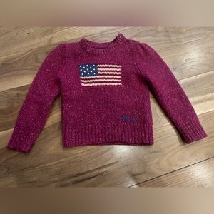 Polo Ralph Lauren Knit Crew Neck USA Youth Sweater Size 3 T